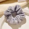 Scrunchie de Pelúcia para Mulheres, Elástico de Cabelo Estilo Francês, Corda de Cabelo Elegante para Outono e Inverno, Elástico para Coque, Fofo