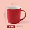 Caneca Cerâmica Personalizada, Fofa e Festiva, Caneca Grande Vermelha para Água, Café e Leite, Presente de Feriado com Logo Impresso