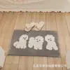 Tapete de Desenho Animado Estilo Coreano Imitação de Caxemira, Absorvente de Água para Banheiro, Tapete Macio de Fácil Cuidado para os Pés, Tapete de Entrada, Tapete Espesso para Quarto ao Lado da Cama