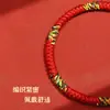 Pulsera de Nudo Vajra Estilo Tíbet con Hilo Rojo, Pulsera Trenzada Hecha a Mano, Cuerda Tántrica, Joyería Étnica Unisex al por Mayor