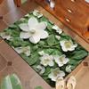 Alfombra absorbente para baño con diseño de flores y pintura al óleo, 3D, tridimensional, de diatomeas, para el hogar, baño, inodoro