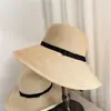 Sombrero de Paja Estilo Retro Francés para Salidas de Verano, Sombrero de Playa con Protección Solar para Mujer, Elegante Sombrero de Nuevo Estilo con Lazo