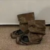Botas de ballet apiladas de inspiración vintage, desmontables, de doble uso para mujer, zapatos Mary Jane planos y bajos