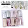 Manicura Hombre Cubito de Hielo Celofán Papel de Colores Decoración Papel de Transferencia Láser Colorido Joyería para Uñas Patrón Set de Papel Láser