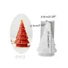 Molde de vela de árvore de Natal de esquilo transfronteiriço, Decorações de Natal DIY, Molde de silicone de árvore de Natal de resina e gesso