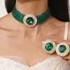 Collar Retro Accesible de Lujo de Cristal con Diamantes Redondos para Clavícula, Estilo Europeo y Americano Exagerado de Gama Alta, Diseño de Nicho para Mujeres