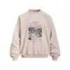 Sudadera con Estampado de Personaje Retro Americano Tie-Dye Deslavada para Hombre, Holgada, Cuello Redondo, Sin Capucha, Primavera y Otoño, Ropa Deportiva Lavada