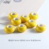 Contas coloridas com furo grande contas de cerâmica contas soltas joias diy Jingdezhen acessórios feitos à mão material para pulseira de roupas atacado