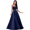 Vestido de Noche, Estilo Europeo y Americano, Sin Tirantes, Elegante, Adelgazante, Adecuado para Actuaciones de Coro, Ceremonias de Adultos, Vestido Largo, Lujo Ligero, Estilo Largo