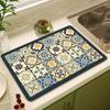 Alfombrilla absorbente de diatomeas para encimera de cocina, alfombrilla absorbente de agua para secar vajilla de escritorio, posavasos desechable para mesa de té y bar.