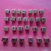 Accesorios para Joyería DIY de Aleación Retro Agujero Grande Aleación Letra Perlas Sueltas Cuadrado Letra Inglesa Perlas de Aleación