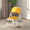 Silla plegable mediana-alta 35cm para adulto, silla con respaldo para el hogar, silla de estudio para estudiante, asiento portátil para oficina, taburete pequeño, silla de comedor