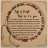 Suministro Transfronterizo de Pulsera Rosa Rayada de Cebra en Forma de Corazón, Ágata Rayado Morado, Pulsera de Pino Azul, Calcedonia Verde con Caja al por Mayor