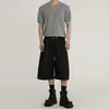 Calças Cropped Silhouette Design Retrô Americano Fabricadas na Fábrica para Homens e Mulheres, Calças Casuais de Perna Larga de Alto Padrão para o Verão e Shorts Estilo Tendência