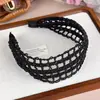 Faixa de Cabeça Trançada Oca Vintage para Mulheres, Larga Antiderrapante, Acessório de Cabelo Suave Estilo Francês para Lavar o Rosto e Controlar Fios Soltos