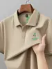 Camisa Polo de Algodón Piqué de Manga Corta para Hombres Jóvenes y de Edad Media, Transpirable, Amigable con la Piel, Versátil Estilo Casual de Negocios, Top Sencillo de Color Sólido para Hombres