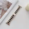 Correa para Apple Watch - Correa de Metal de Acero Inoxidable con Cuentas de Piedra Ojo de Gato para Apple Watch SE 654
