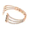 Pulseiras Atacadistas Transfronteiriças para Apple Watch com Três Correntes e Metal Cravejado de Diamantes Adequadas para Apple Watch Séries 1-11