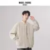 Nova Jaqueta Retro Americana Masculina Primavera e Outono Jaqueta de Voo Tendência Workwear Japonês Gola Alta Jaqueta de Uniforme de Baseball para Homens