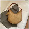Bolsa de Palha Trançada Estilo Novo 2026, Bolsa de Ombro/Axila Estilo Preguiçoso de Férias, Bolsa Tote Trançada de Praia para Mulheres, Em Estoque