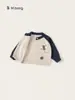 Ropa para Niños Bangxuan Prendas de Punto para Niñas Nuevo Dibujo Animado Lindo Ropa de Lana para Niños Bloques de Color Tops para Niños Pequeños