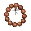 Sándalo Rojo de Hoja Pequeña, Sándalo Rojo Estrella Dorada Indonesio, Secuoya, Cuentas Budistas de Oración Coleccionables, Pulseras de Cuentas Redondas, Pulseras de Regalo, Suministro al por Mayor
