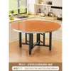 Mesa de Comedor para Uso Doméstico, Mesa Redonda Grande Plegable para Banquetes, Mesa Redonda de Comedor para Varias Personas, Mesa de Comedor de Madera Maciza para Apartamentos Pequeños