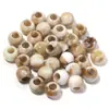 Contas redondas grandes com furo passante, estilo chinês, imitação de jade, acrílico colorido retrô, duas cores, contas espaçadoras de cor degradê, acessórios para joias DIY