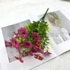 Eucalipto Violeta Plástico Flores Falsas Boda Arreglo Floral para el Hogar Planta Artificial Ramo Adornos Decorativos