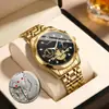 Reloj popular para hombre, reloj mecánico de imitación totalmente automático, impermeable, adecuado para negocios nocturnos, moderno, multifuncional, alto valor estético, venta al por mayor transfronteriza