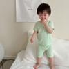 Conjunto Infantil para Casa Roupas de Verão Estilo Coreano Roupa Infantil Conjunto para Meninos Verão 2025 Novo Conjunto para Casa de Bebê Menina