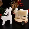 Diy3 Molde de Reno Navideño Adornos para Velas Tres Ciervos Consecutivos Adornos de Decoración Navideña Molde de Yeso Silicona