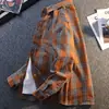 Moda de Primavera y Otoño Nueva Camisa Chaqueta Cuadros Versátil Estilo Coreano Tendencia Ropa Interior Versátil Camisa de Manga Larga