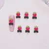 Pirulito Morango Mini Frutas Decorações para Unhas Resina Transparente Gelo Acessórios Pequenos DIY Espinheiro Cristalizado Acessórios de Decoração para Unhas