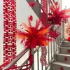 Decoração de Quarto de Casamento, Decoração de Corrimão de Escada, Faixas de Cerimônia de Casamento para os Noivos, Grande Letreiro de Casamento Feliz, Tecido Pendurado, Conjunto Completo para Parede de Fundo