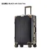 Maleta de viaje completamente metálica, equipaje de mano de aleación de aluminio y magnesio, bolsa con ruedas unisex para estudiantes, equipaje de aleación de aluminio con ruedas universales