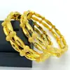 Pulsera de Aleación Chapada en Oro de Venta Caliente Novia de Dubái India Lujo Ligero para Mujer Boda Oro Arena Pulsera Joyería Al por Mayor
