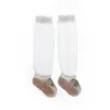 Calcetines altos para bebé hasta la rodilla, estilo de verano fino, de algodón peinado hasta la rodilla, calcetines altos para recién nacido, calcetines infantiles sin costuras con parte superior holgada