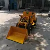 Carregadeira Agrícola de Tração nas Quatro Rodas, Empilhadeira Elétrica Pequena, Veículo para Carregamento e Descarregamento de Areia e Terra em Canteiro de Obras