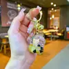 Nuevo llavero de bubble tea oso de leche pequeño flotante botella de arena movediza líquida adorno colgante de regalo para pareja bolsa de regalo adornos colgantes para mujer