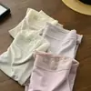 Pantaletas de encaje para mujer talla grande de 90 kg, cintura media, costura lateral, elásticas, transpirables, color liso, tipo triángulo, para todas las estaciones