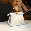 Elegante y de Moda 2026 Nuevo Modelo Bolso de Mano de Alta Gama con Patrón de Cocodrilo, Bolso Chic de Hombro y Cruzado, Bolso de Cuero Genuino para Mujer para el Trabajo