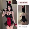 Pinxian Lencería Sexy Halloween Sexy V Profunda Linda Monja Bruja Camisón Transparente Traje de Falda Corta E1003