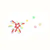 Año del Caballo Fuegos Artificiales de Año Nuevo Pegatinas de Cara de Pony para Adultos y Niños Pintura Facial Rubor de Fiesta para Niñas Dulces