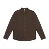 Roupa Masculina Muqiu Camisa de Tricô Texturizada Manga Longa Estilo Retrô Americano para Homens, Estilo Old Money, Jaqueta Casual Solta