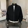 Moda Masculina Otoño/Invierno 2026 Nuevo Cardigan de Punto con Cuello Alto y Patrón Retorcido Suéter Cardigan Cálido Retro