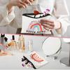 Amazon AliExpress Bolsa Cosmética Lona tamaño pequeño Bolsa con Cremallera Almacenamiento Algodón Transfronteriza Portátil Bolsa de Mano para Lavado