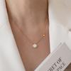 Yi Bei Zi nicho lujo ligero carcasa blanca pequeño corazón titanio acero collar cadena clavícula femenina diseño avanzado regalo Día de San Valentín