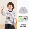 Camiseta Manga Longa Kaka Panda para Meninos Roupas de Outono para Crianças Camisa Básica de Outono para Meninas Body para Bebês Primavera e Outono Top Tendência