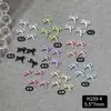 Nuevas Uñas Portátiles Coloridas Accesorios de Uñas con Moño Accesorios Mixtos de Resina para Uñas Lazo de Moño Macarrón Serpentina Venta al por Mayor